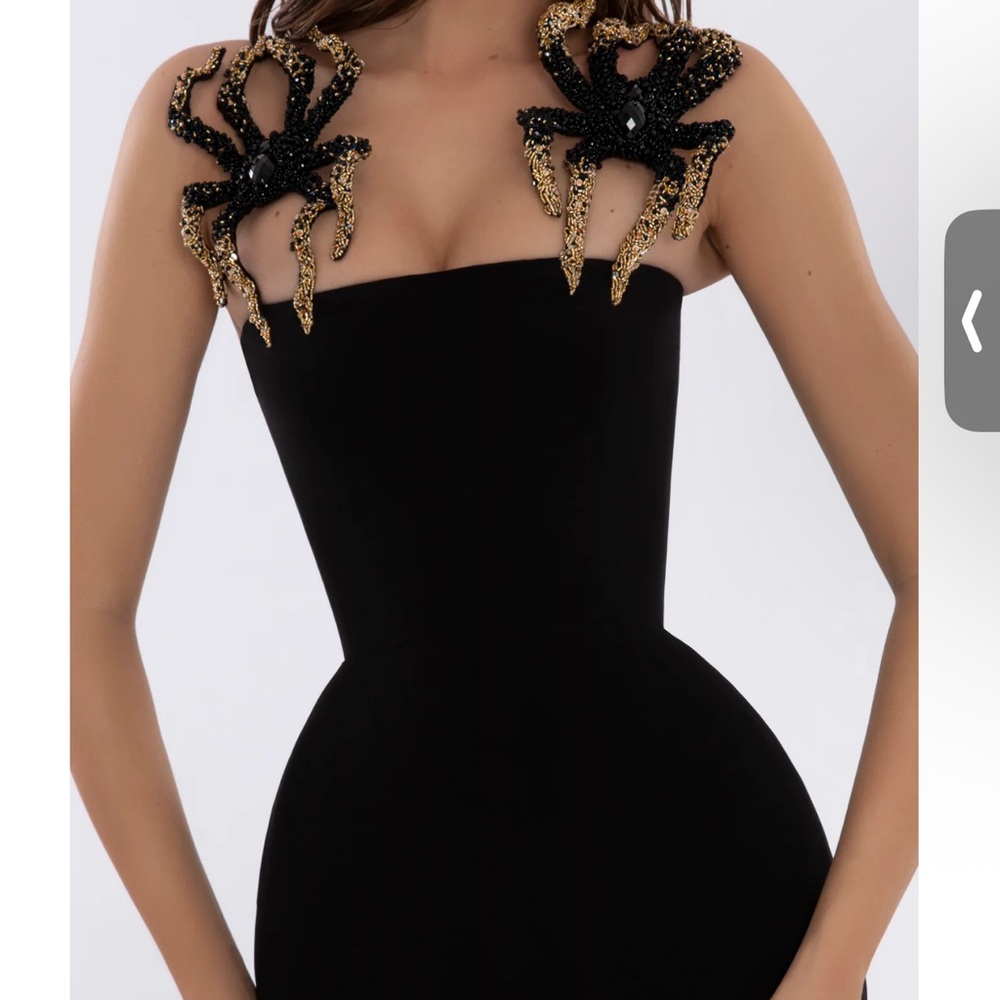 Albina Dyla Black Spider Gown | $950 Retail | S-M